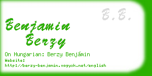 benjamin berzy business card